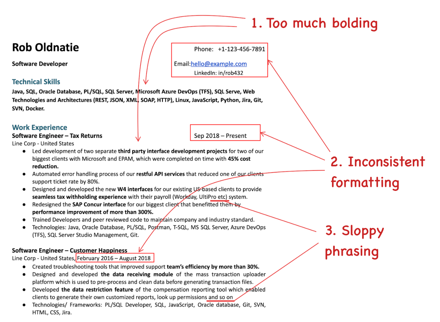 Common Resume / CV Mistakes The Tech Resume Inside Out