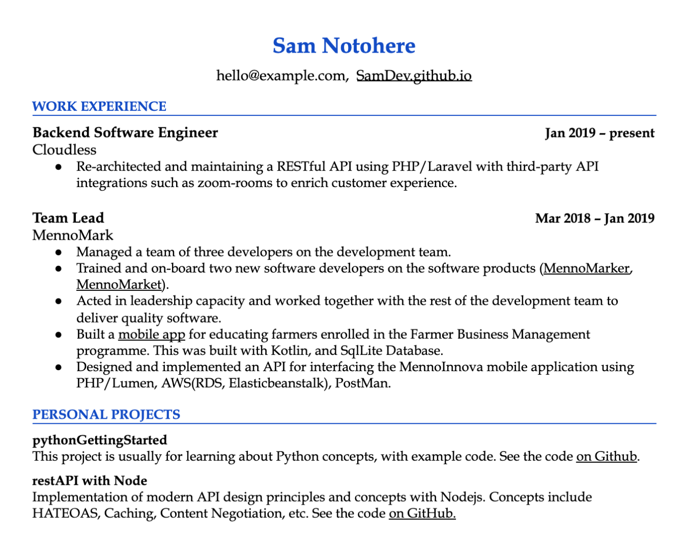 Using colors in other parts of the resume